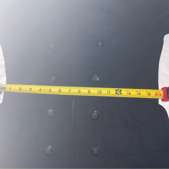 Sashimi Blue Military Ruffled Zip Front Peacoat M Preppy Winter Cozy Comfy - Picture 8 of 12